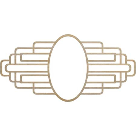 Ekena Millwork Elizabeth Wood Fretwork Pierced Ceiling Medallion, Birch, 36"W x 18"H x 9 7/8"IW x 17"IH x 3/8"T CMWP36X18X0375EBBI